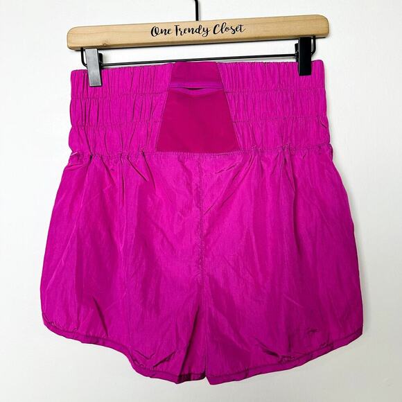 Free People NWOT Pink The Way Home Shorts High Waist Size Medium - Picture 5 of 6